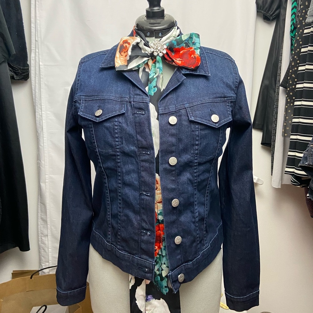 Fitted Dark Denim Jacket Jessica Simpson Like New